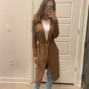 Faux Suede Lightweight Jacket